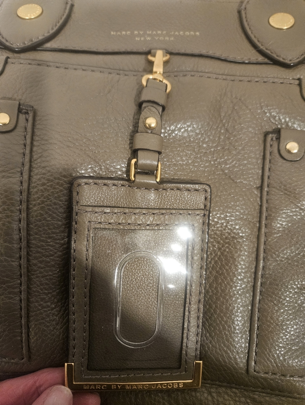  Marc by Marc Jacobs Puma Taupe Cowhide Leather Tote Legacy Bag - Picture 7 of 10